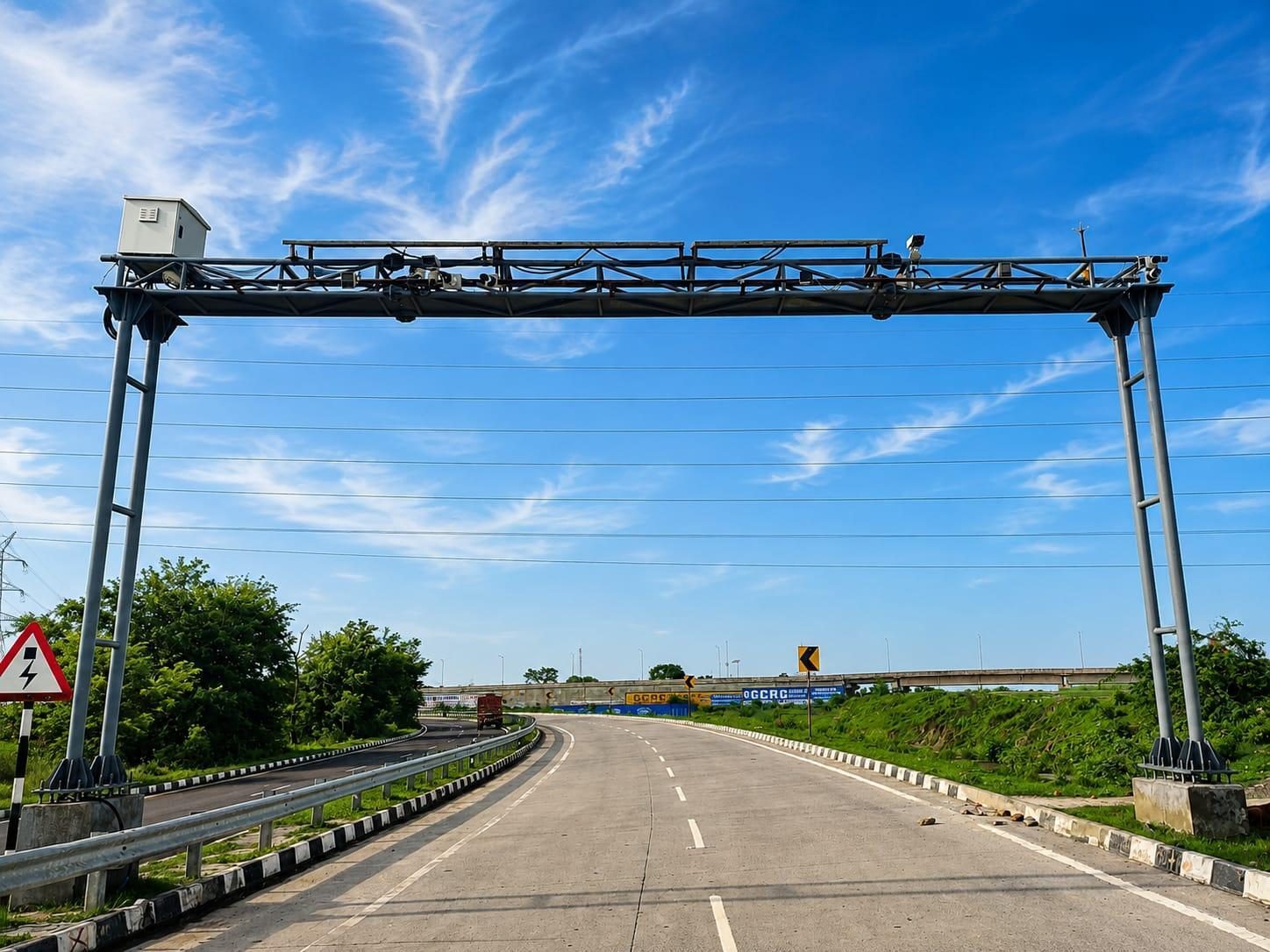 Indian highway gantry with Stellarview cameras on Lucknow Ring Road