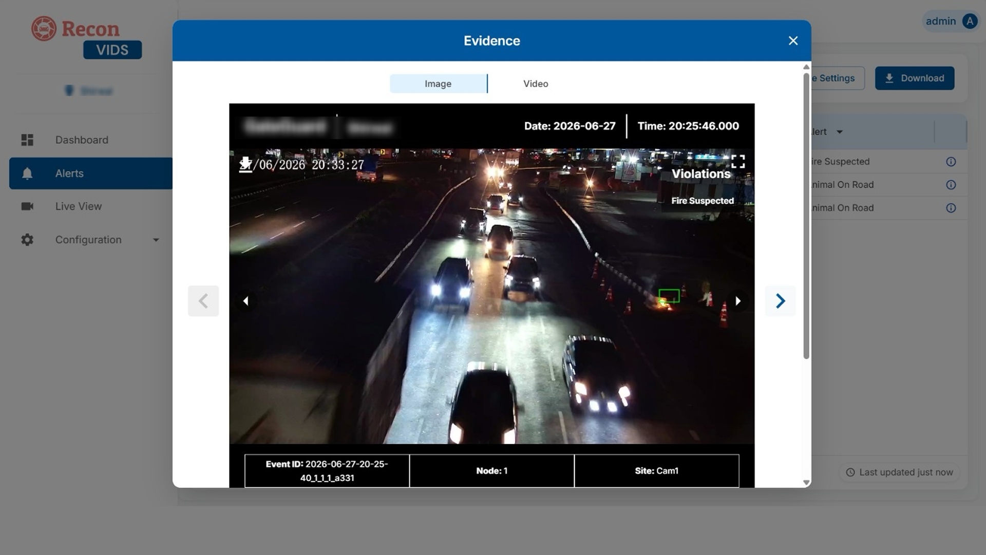Highway incident detection with live camera coverage